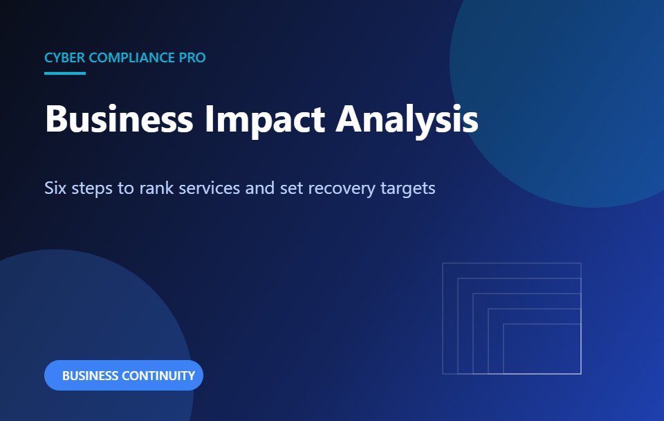 Business impact analysis guide for Australian organisations
