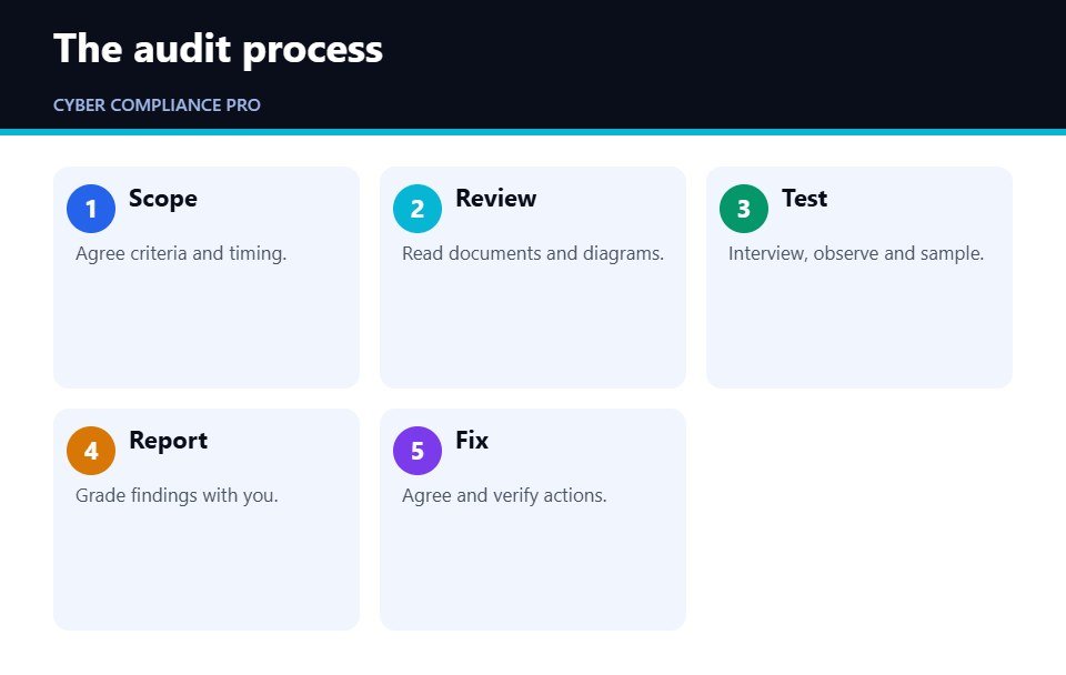 Steps in the cyber security audit process